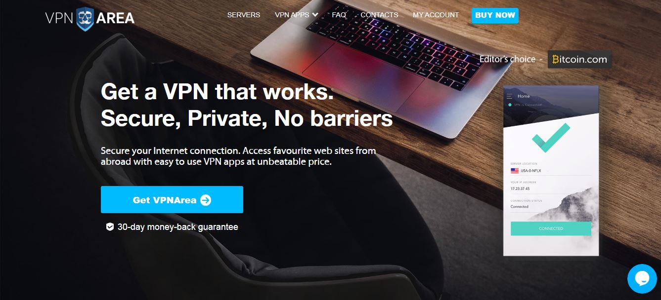 vpn area for anonymity